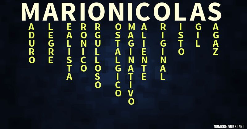 Acróstico mario nicolás