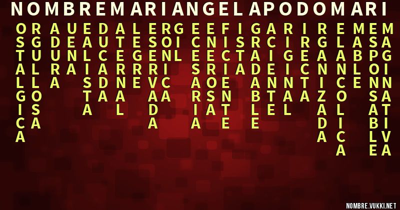 Acróstico nombre mariangel apodo mari