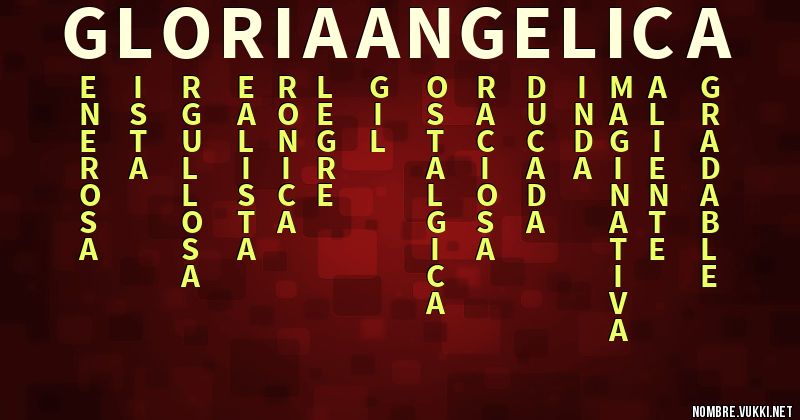 Acróstico gloria angelica