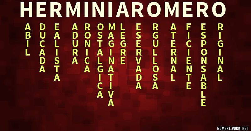 Acróstico herminia romero