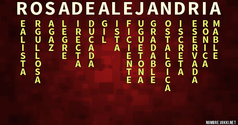 Acróstico rosadealejandria