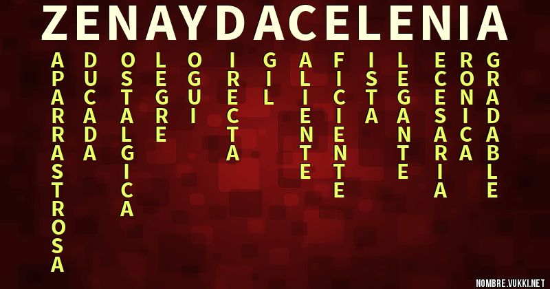 Acróstico zenayda celenia