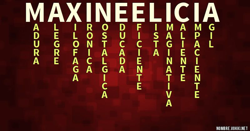 Acróstico maxine elicia
