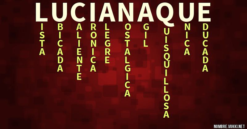 Acróstico luciana que