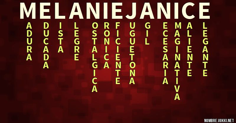 Acróstico melanie janice