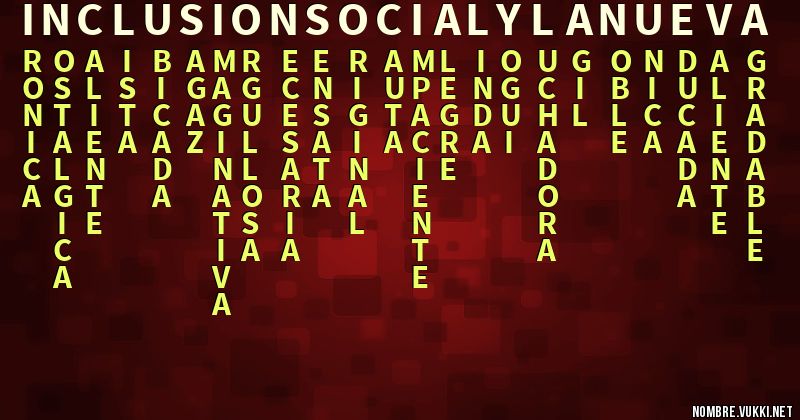 Acróstico inclusiÓn social y la nueva
