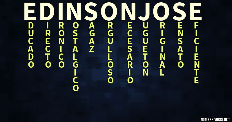 Acróstico edinson jose