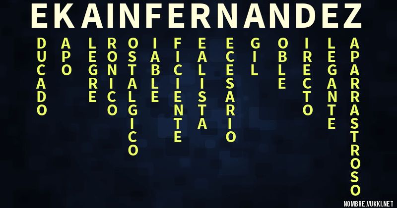 Acróstico ekain fernandez