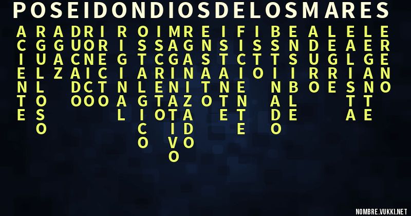 Acróstico poseidon dios de los mares