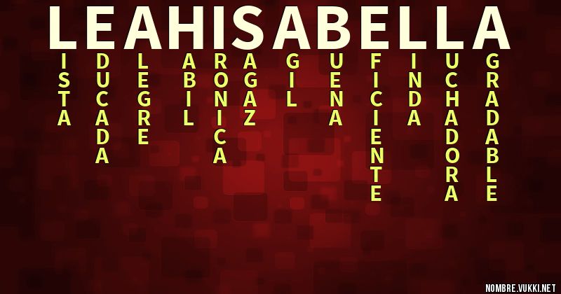 Acróstico leah isabella
