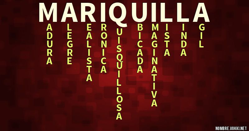 Acróstico mariquilla