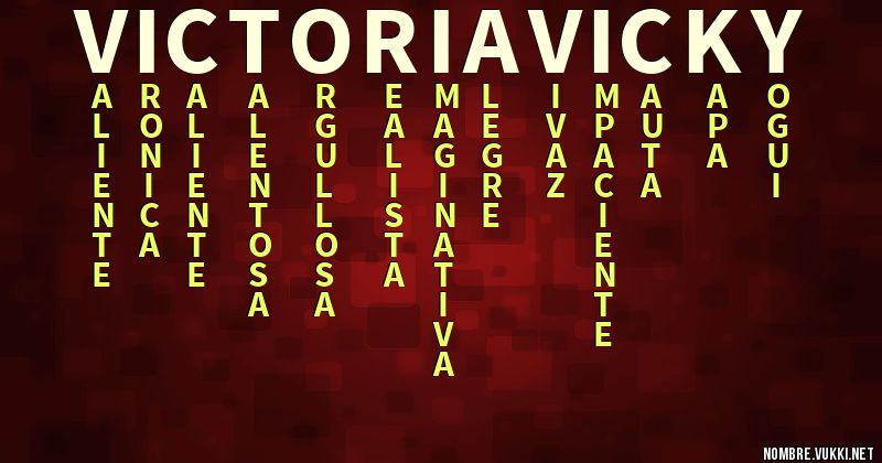 Acróstico victoria vicky