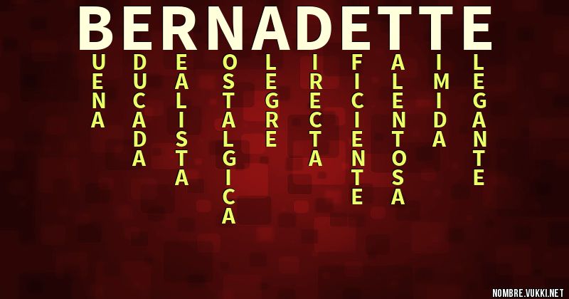 Acróstico bernadette