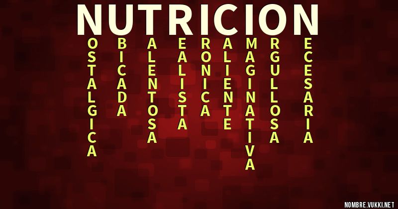 Acróstico nutricion