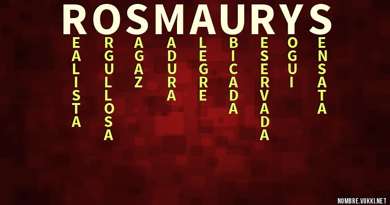 Acróstico rosmaurys