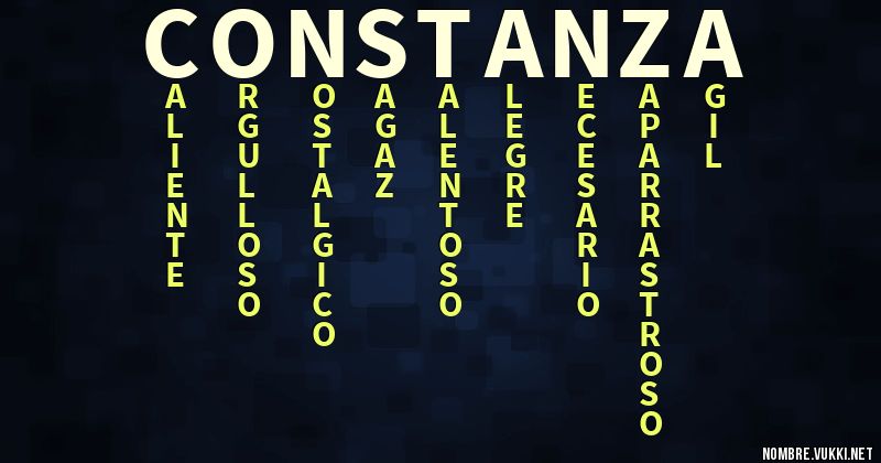 Acróstico constanza
