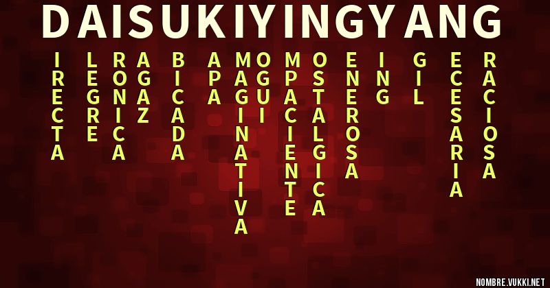 Acróstico daisuki-yingyang