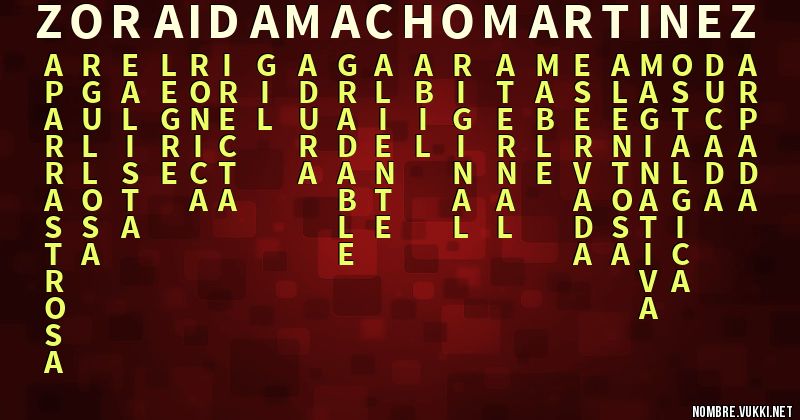 Acróstico zoraida macho martinez