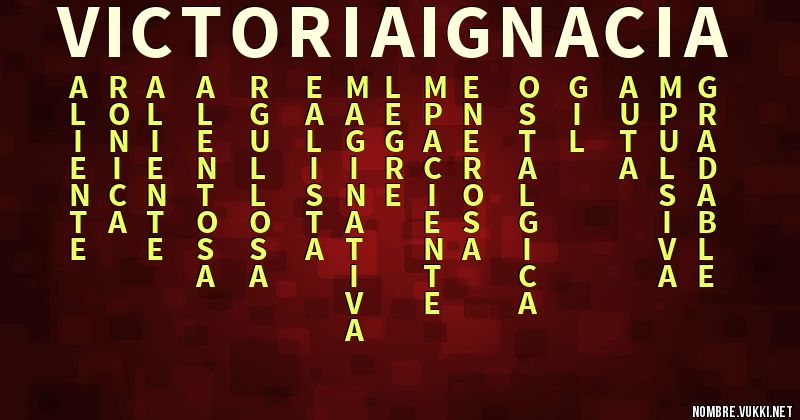 Acróstico victoriaignacia