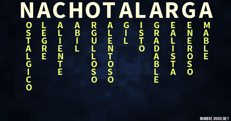 Acróstico nachota larga
