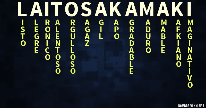 Acróstico laito sakamaki