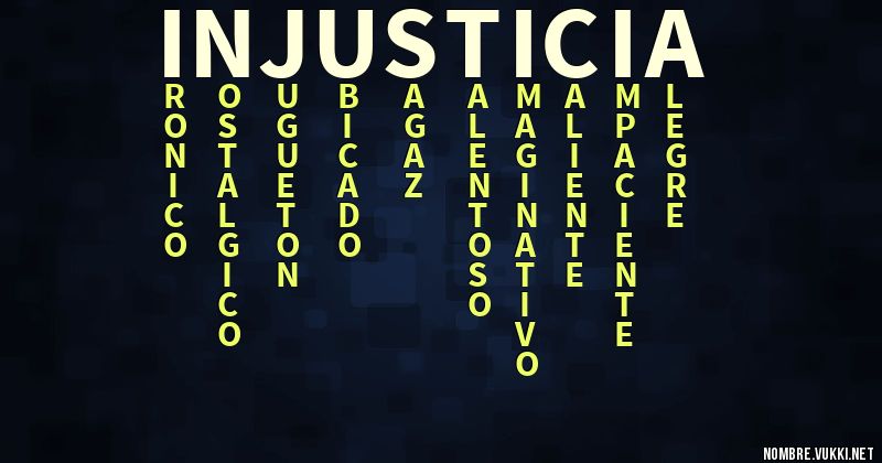 Acróstico injusticia