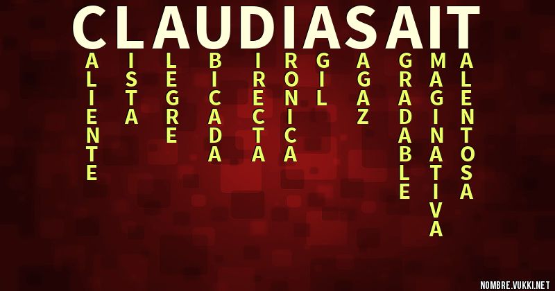Acróstico claudia sait