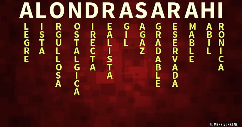 Acróstico alondra sarahi