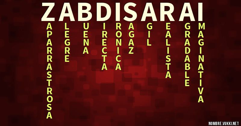 Acróstico zabdi sarai
