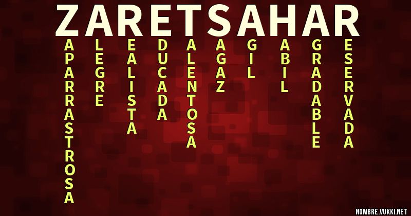 Acróstico zaret sahar