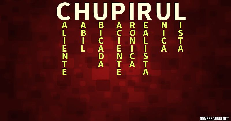 Acróstico chupirul