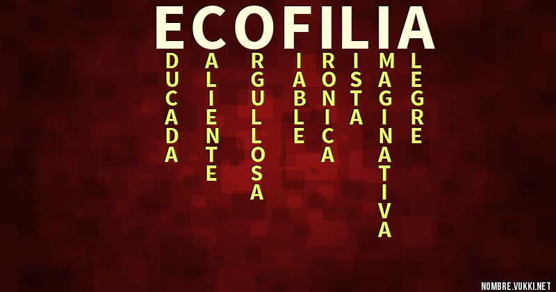 Acróstico ecofilia