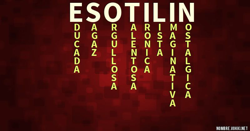 Acróstico eso tilin