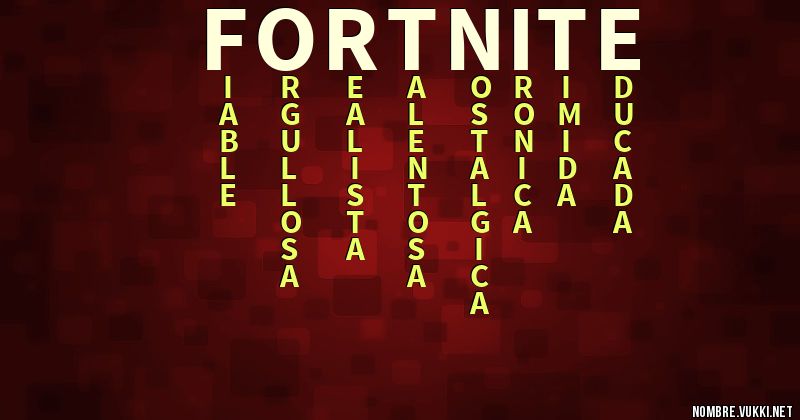 Acróstico fortnite
