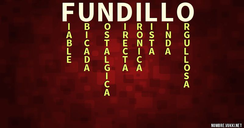 Acróstico fundillo