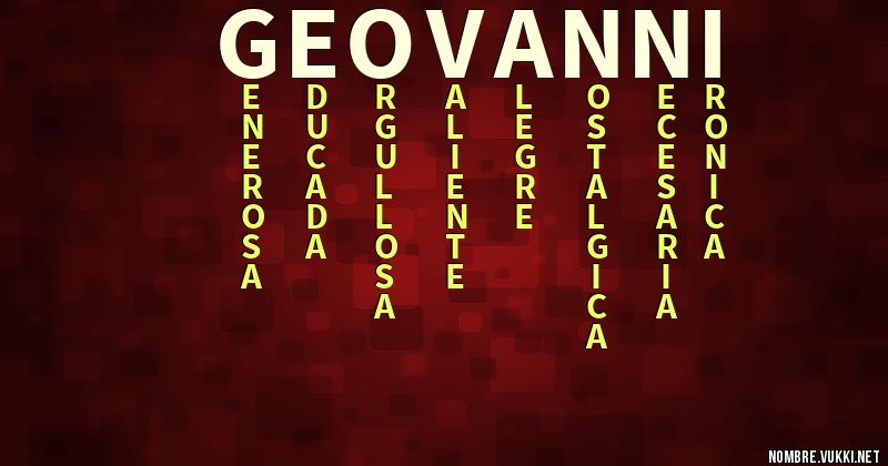 Acróstico geovanni