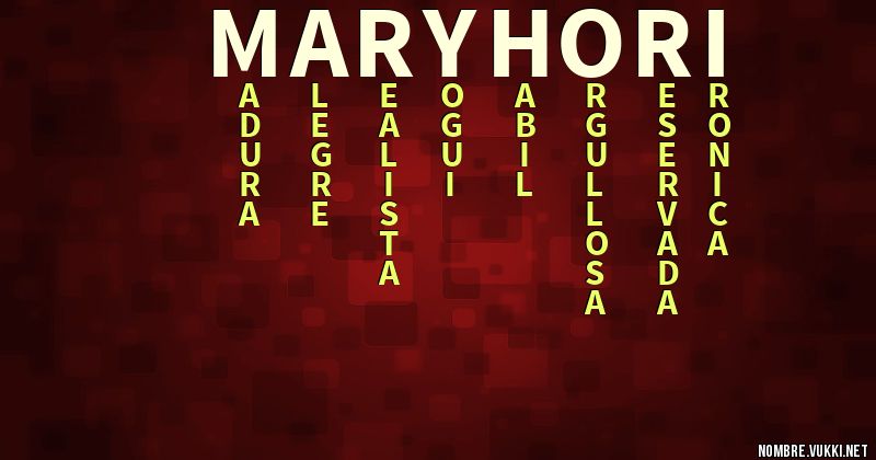 Acróstico maryhori