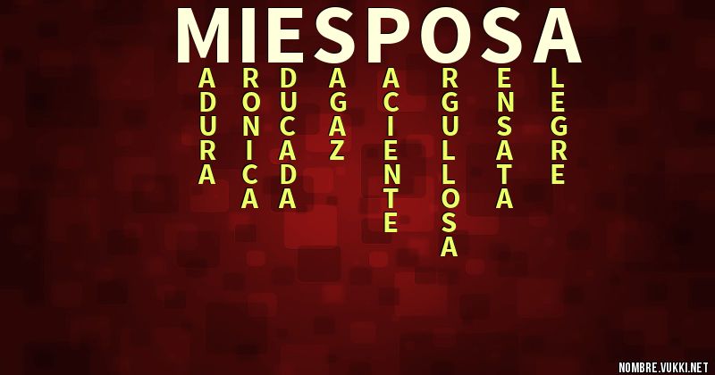 Acróstico mi esposa