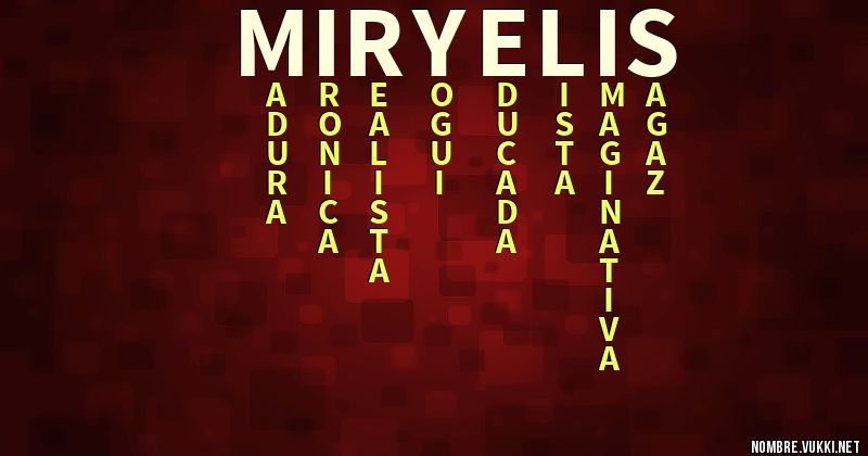 Acróstico miryelis
