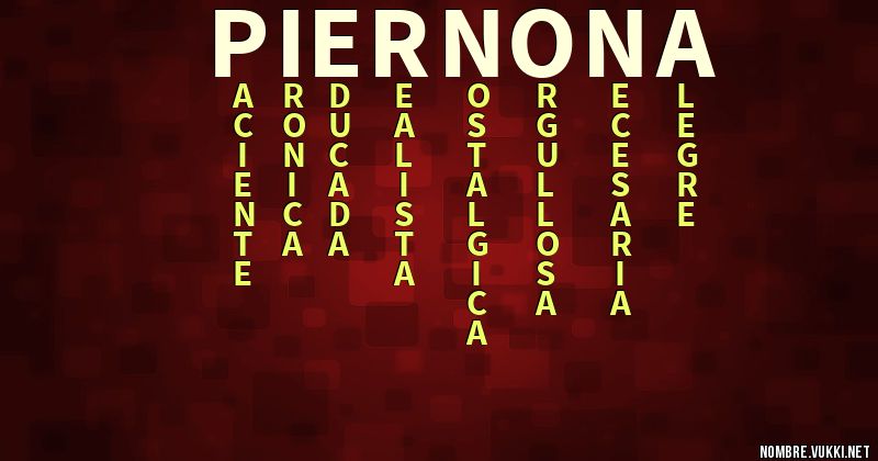 Acróstico piernona