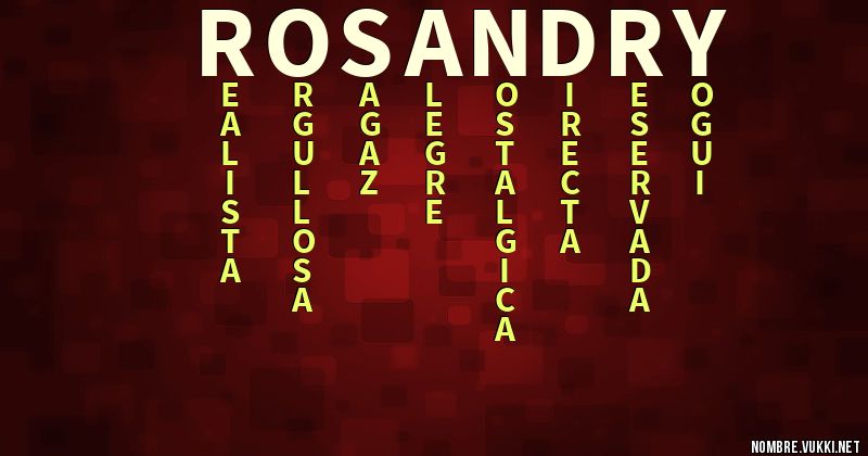 Acróstico rosandry