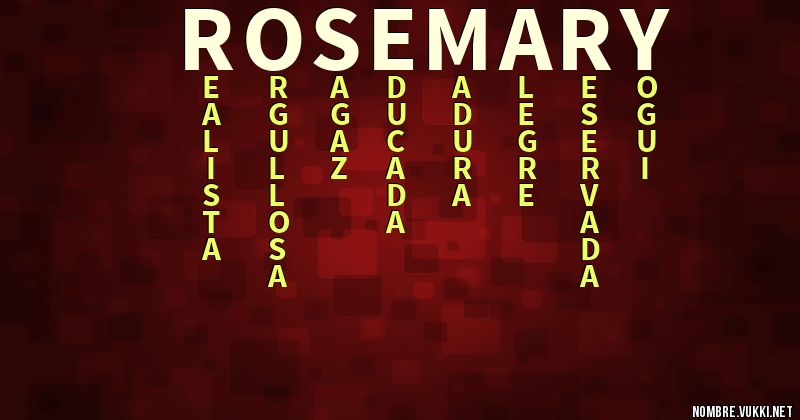 Acróstico rosemary