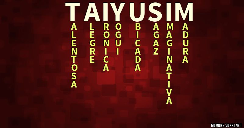 Acróstico tai     yusim