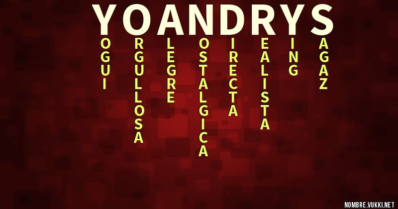 Acróstico yoandrys