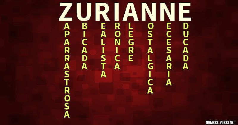 Acróstico zurianne