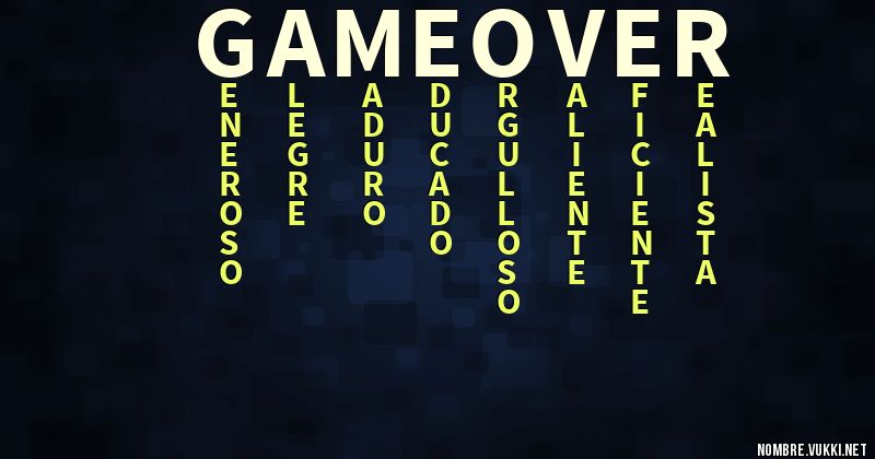 Acróstico game over