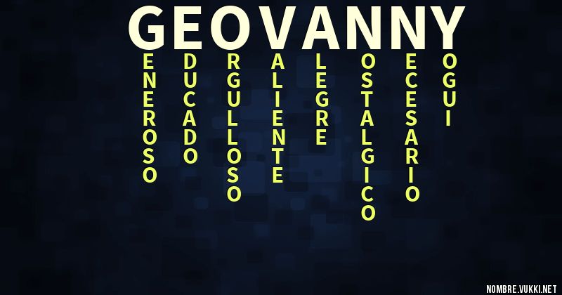 Acróstico geovanny