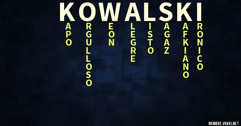 Acróstico kowalski