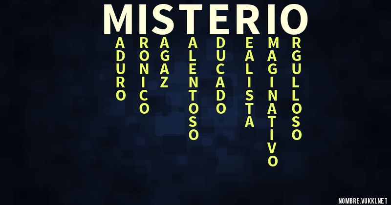 Acróstico misterio