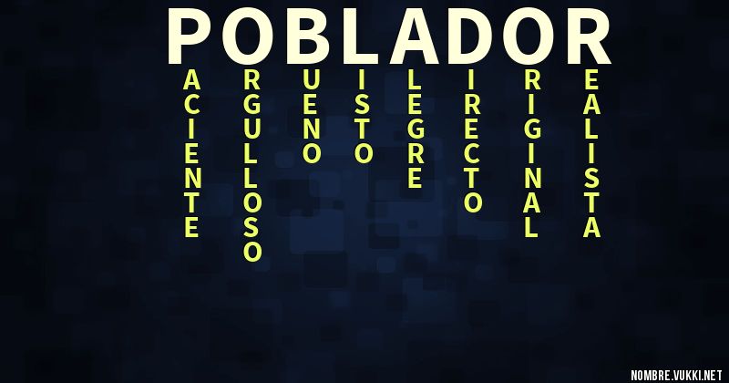 Acróstico poblador